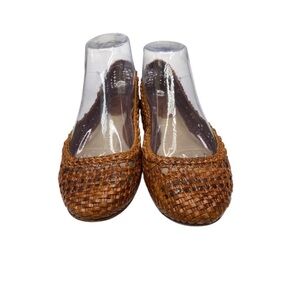 Frye Brown Textured weave summer Flats Slip-On Loafers